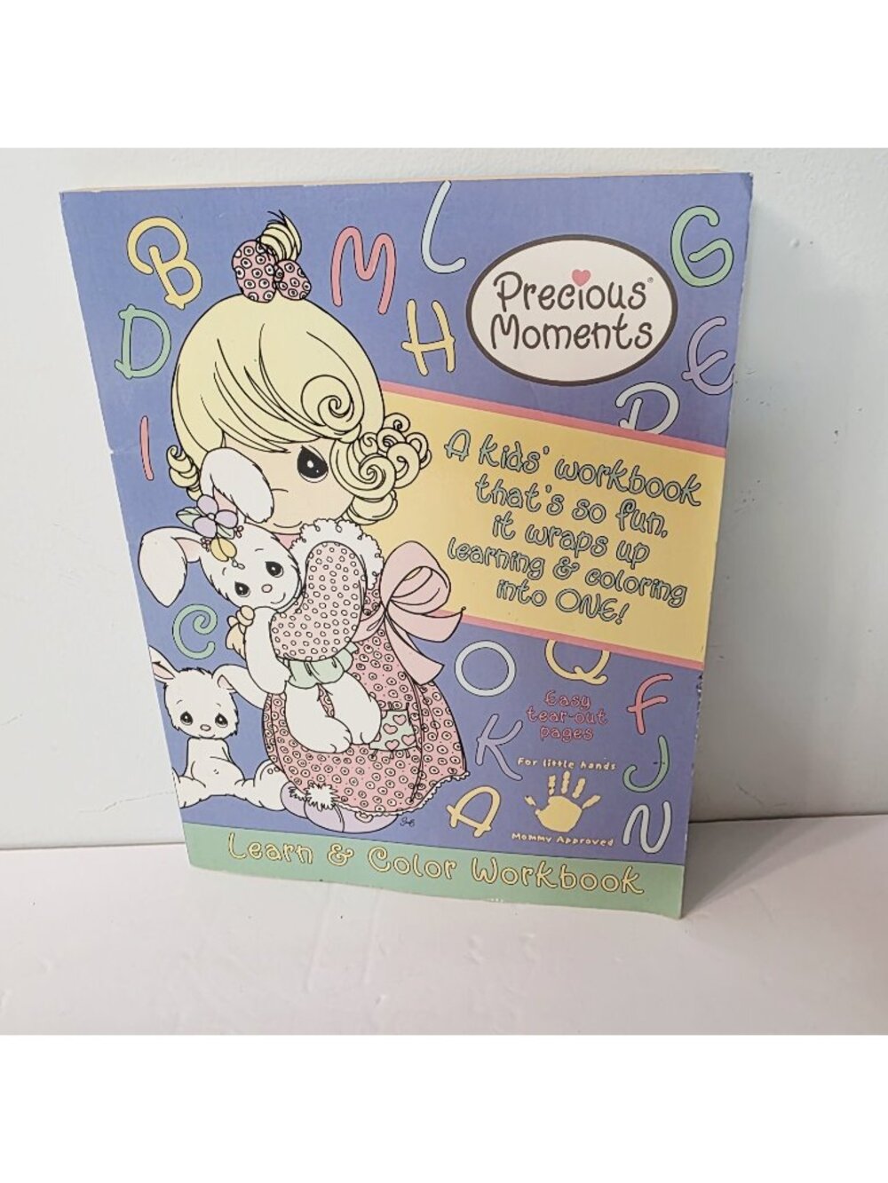 Vtg Precious Moments Kids Workbook Coloring Book Counting Dot to Dot ABC's CLEAN